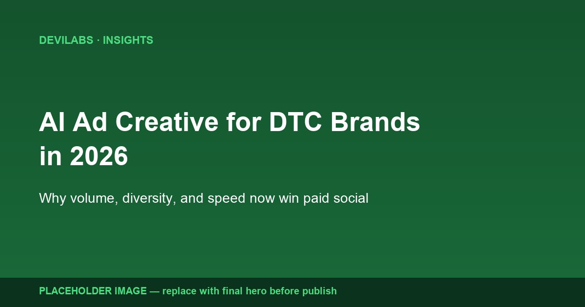 AI ad creative for DTC brands — 2026 performance data