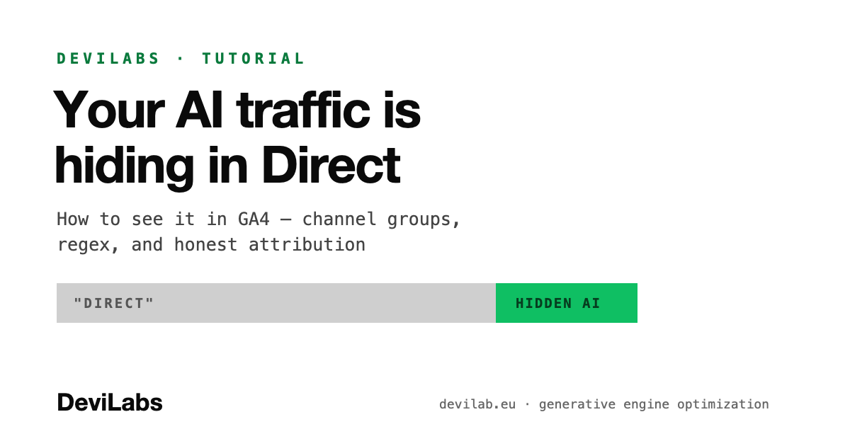Your AI traffic is hiding in Direct — how to see it in GA4